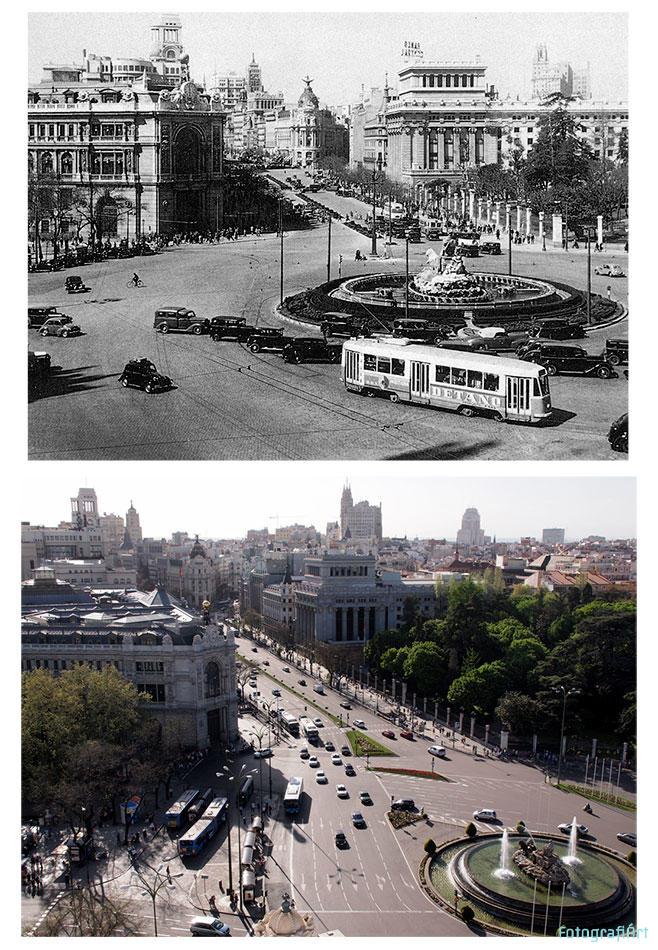 Cibeles_desde_Palacio_Correos_1950  