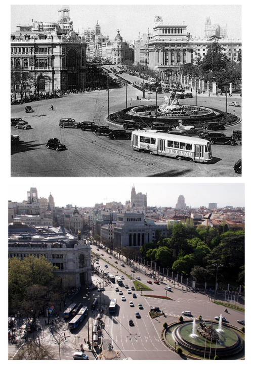 Cibeles_desde_Palacio_Correos_1950  