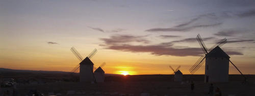 Puesta en lo más alto de La Mancha